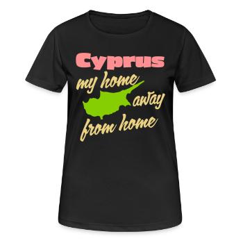 Cyprus home away from home - Women's Breathable T-Shirt - black - Front - AI Model Female 172 light (172cm)