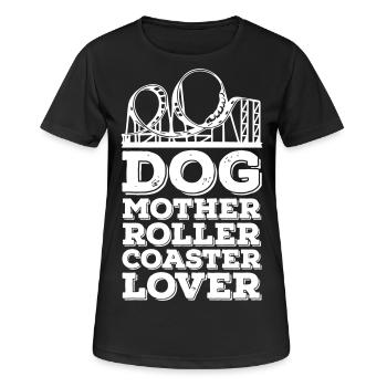 Dog Mother Roller Coaster Lover - Women's Breathable T-Shirt - black - Front - AI Model Female 172 light (172cm)