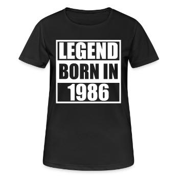 1986 - Birthday Bday - Women's Breathable T-Shirt - black - Front - AI Model Female 172 light (172cm)