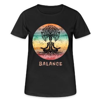 Balance Tree Lover Yoga Teacher - Women's Breathable T-Shirt - black - Front - AI Model Female 172 light (172cm)