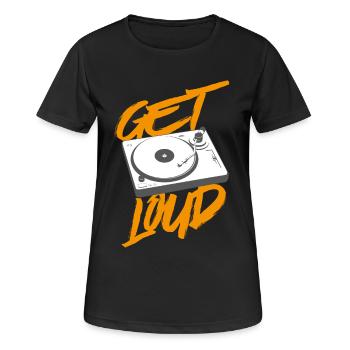 Get Loud - T-shirt respirant Femme - noir - Devant - AI Model Female 172 light (172cm)