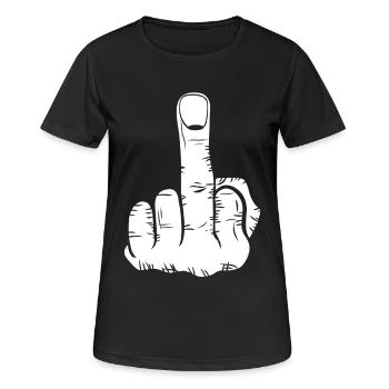 médius! cadeau - T-shirt respirant Femme - noir - Devant - AI Model Female 172 light (172cm)
