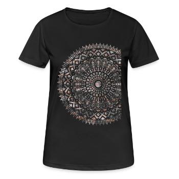 mandala - T-shirt respirant Femme - noir - Devant - AI Model Female 172 light (172cm)