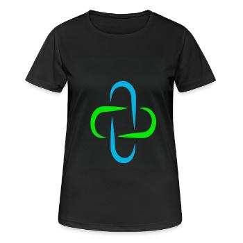 Muster - Frauen T-Shirt atmungsaktiv - Schwarz - Vorne - AI Model Female 172 light (172cm)