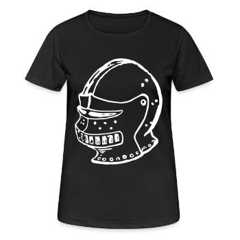 Ritter Helm - Frauen T-Shirt atmungsaktiv - Schwarz - Vorne - AI Model Female 172 light (172cm)