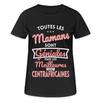 Mamans géniales meilleures sont Centrafricaines - T-shirt respirant Femme - noir - Devant - AI Model Female 172 light (172cm)