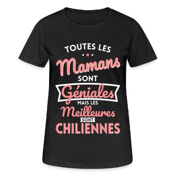 Mamans géniales les meilleures sont Chiliennes - T-shirt respirant Femme - noir - Devant - AI Model Female 172 light (172cm)