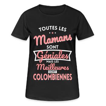 Mamans géniales les meilleures sont Colombiennes - T-shirt respirant Femme - noir - Devant - AI Model Female 172 light (172cm)