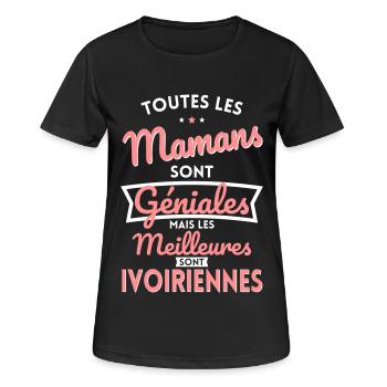 Mamans géniales les meilleures sont Ivoiriennes - T-shirt respirant Femme - noir - Devant - AI Model Female 172 light (172cm)
