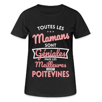 Mamans géniales les meilleures sont Poitevines - T-shirt respirant Femme - noir - Devant - AI Model Female 172 light (172cm)