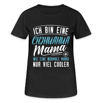 Chihuahua Mama - Frauen T-Shirt atmungsaktiv - Schwarz - Vorne - AI Model Female 172 light (172cm)
