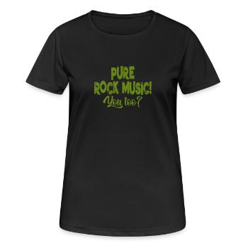 Pure rock music Geschenk Shirts - Frauen T-Shirt atmungsaktiv - Schwarz - Vorne - AI Model Female 172 light (172cm)