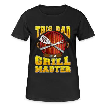 Grill papa barbecue cadeau de fête des pères - T-shirt respirant Femme - noir - Devant - AI Model Female 172 light (172cm)
