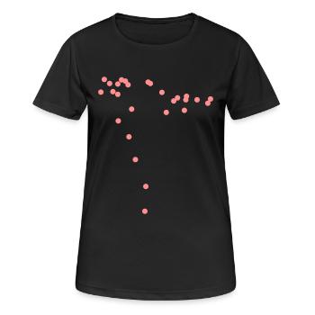 Spraypattern AK 47 CSGO - Frauen T-Shirt atmungsaktiv - Schwarz - Vorne - AI Model Female 172 light (172cm)
