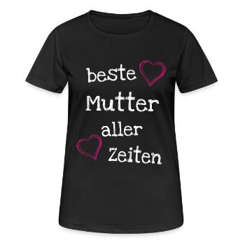 Beste Mutter aller Zeiten - Frauen T-Shirt atmungsaktiv - Schwarz - Vorne - AI Model Female 172 light (172cm)