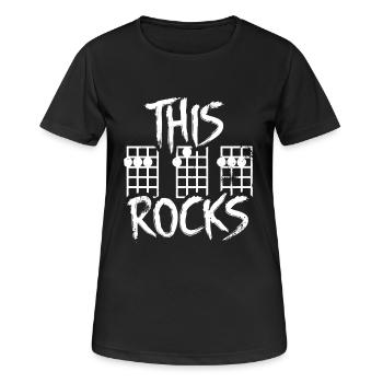 This Guitar Dad Rocks - Women's Breathable T-Shirt - black - Front - AI Model Female 172 light (172cm)