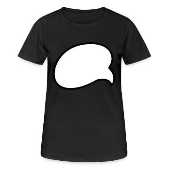 Bulles speech bubble bulle BD idée cadeau - T-shirt respirant Femme - noir - Devant - AI Model Female 172 light (172cm)