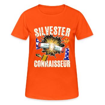 Pyro Connoisseur - T-shirt respirant Femme - orange néon - Devant - AI Model Female 172 dark (172cm)
