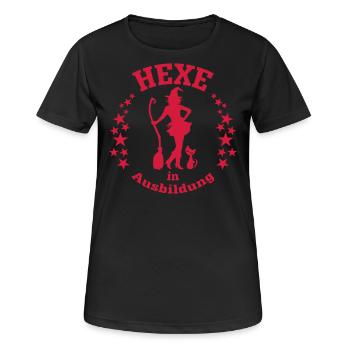 Hexe in Ausbildung - Frauen T-Shirt atmungsaktiv - Schwarz - Vorne - AI Model Female 172 light (172cm)
