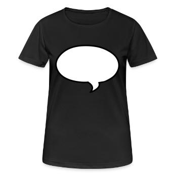Bulles Speech bubble bulle - T-shirt respirant Femme - noir - Devant - AI Model Female 172 light (172cm)