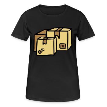 Colis Livraison livraison packages paquets Post - T-shirt respirant Femme - noir - Devant - AI Model Female 172 light (172cm)