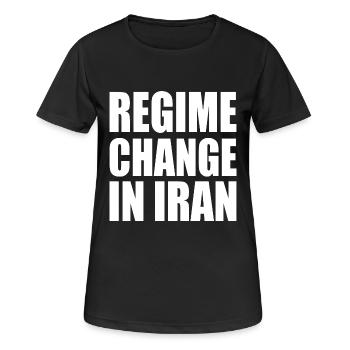 Regime change in iran - Frauen T-Shirt atmungsaktiv - Schwarz - Vorne - AI Model Female 172 light (172cm)