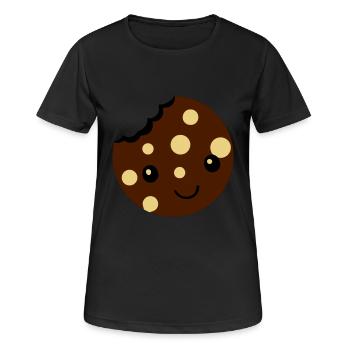 cookie - Women's Breathable T-Shirt - black - Front - AI Model Female 172 light (172cm)