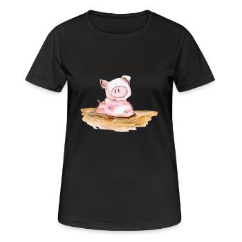 Clean can everyone! - Women's Breathable T-Shirt - black - Front - AI Model Female 172 light (172cm)