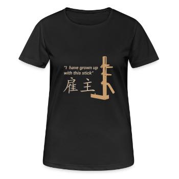 Wing Chun - Training - Frauen T-Shirt atmungsaktiv - Schwarz - Vorne - AI Model Female 172 light (172cm)
