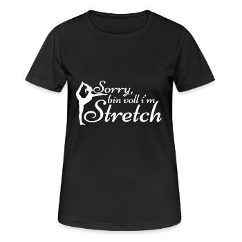 Aerobic Yoga Yogamatte Frauen Frau Dehnung new - Frauen T-Shirt atmungsaktiv - Schwarz - Vorne - AI Model Female 172 light (172cm)