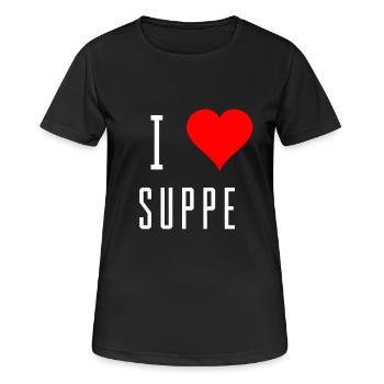 J'adore la soupe amant soupe idée cadeau - T-shirt respirant Femme - noir - Devant - AI Model Female 172 light (172cm)