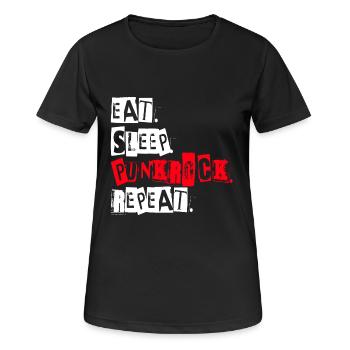 Cadeau du festival de musique Punk Rock Punk Rock - T-shirt respirant Femme - noir - Devant - AI Model Female 172 light (172cm)