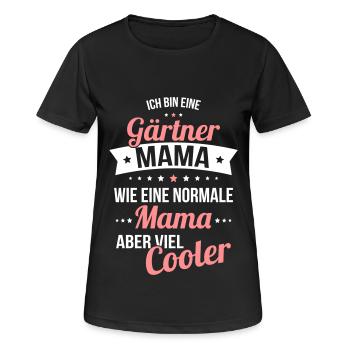 Maman jardinière comme une maman normale beaucoup plus cool - T-shirt respirant Femme - noir - Devant - AI Model Female 172 light (172cm)