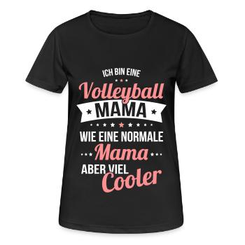 Volleyball Mama wie eine normale Mama viel cooler - Frauen T-Shirt atmungsaktiv - Schwarz - Vorne - AI Model Female 172 light (172cm)