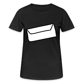 Envelope envelope letter letter icon - Women's Breathable T-Shirt - black - Front - AI Model Female 172 light (172cm)