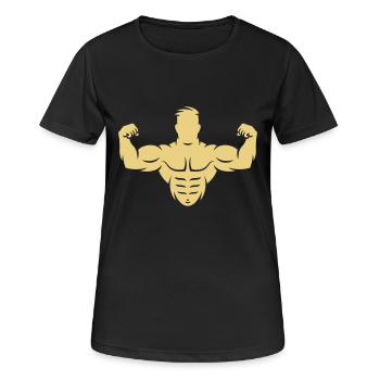 Bodybuilder (Bodybulding, Biceps, Athletic Sports) - Women's Breathable T-Shirt - black - Front - AI Model Female 172 light (172cm)