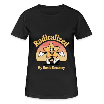Radicalisé par la décence élémentaire - T-shirt respirant Femme - noir - Devant - AI Model Female 172 light (172cm)