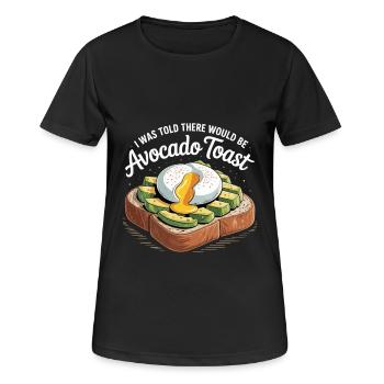 Wo ist der Avocado-Toast? - Frauen T-Shirt atmungsaktiv - Schwarz - Vorne - AI Model Female 172 light (172cm)