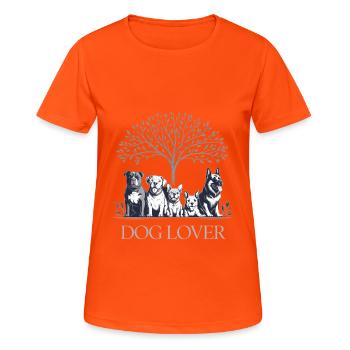 Dog Lover - Women's Breathable T-Shirt - neon orange - Front - AI Model Female 172 dark (172cm)