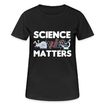 QUESTIONS SCIENTIFIQUES - T-shirt respirant Femme - noir - Devant - AI Model Female 172 light (172cm)