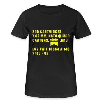 Ammo Box - Women's Breathable T-Shirt - black - Front - AI Model Female 172 light (172cm)
