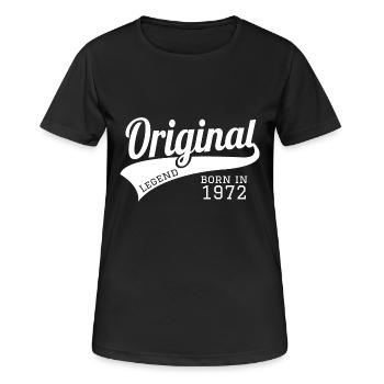 1972 72 présente année anniversaire bday né - cadeau - T-shirt respirant Femme - noir - Devant - AI Model Female 172 light (172cm)