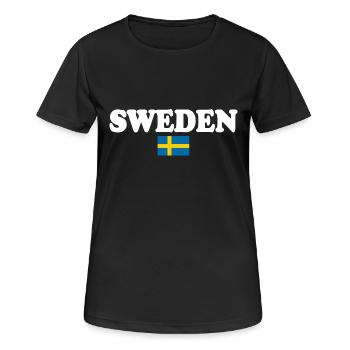 Suède - T-shirt respirant Femme - noir - Devant - AI Model Female 172 light (172cm)