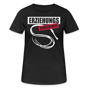 62 Erziehungs-Berechtigte Peitsche - Frauen T-Shirt atmungsaktiv - Schwarz - Vorne - AI Model Female 172 light (172cm)