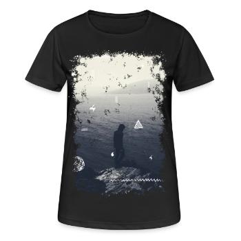 Océan - T-shirt respirant Femme - noir - Devant - AI Model Female 172 light (172cm)