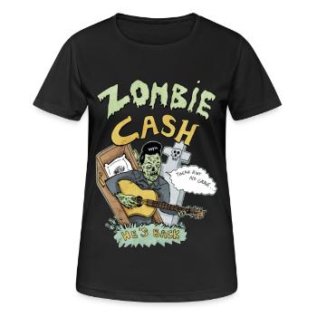zombie cash - T-shirt respirant Femme - noir - Devant - AI Model Female 172 light (172cm)