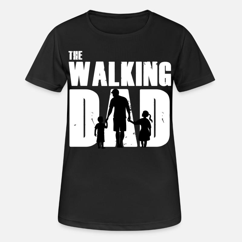 walking dad - Women's Breathable T-Shirt - black