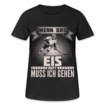 Hockey sur glace - appelez i - T-shirt respirant Femme - noir - Devant - AI Model Female 172 light (172cm)