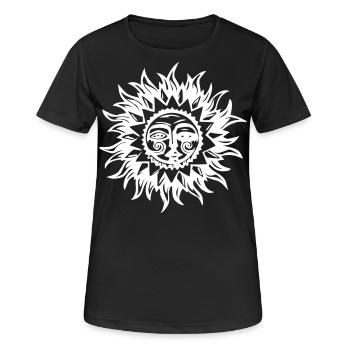 Burning sun - Women's Breathable T-Shirt - black - Front - AI Model Female 172 light (172cm)