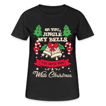Jingle bells White Christmas gift - T-shirt respirant Femme - noir - Devant - AI Model Female 172 light (172cm)